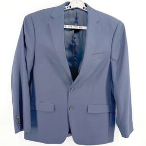 Ralph Lauren LAUREN Blazer Jacket Mens 40R Navy Houndstooth Preppy Designer